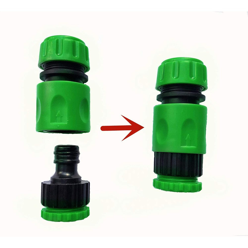 Mangueira de rega de jardim ABS Conector Rápido 1/2” Extremidade Dupla Macho Acoplamento Junta Adaptador Conjunto Extensor Para Mangueira Tubo